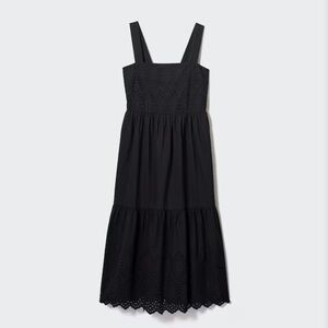 UNIQLO - Cotton Embroidery Shirring Sleeveless Dress